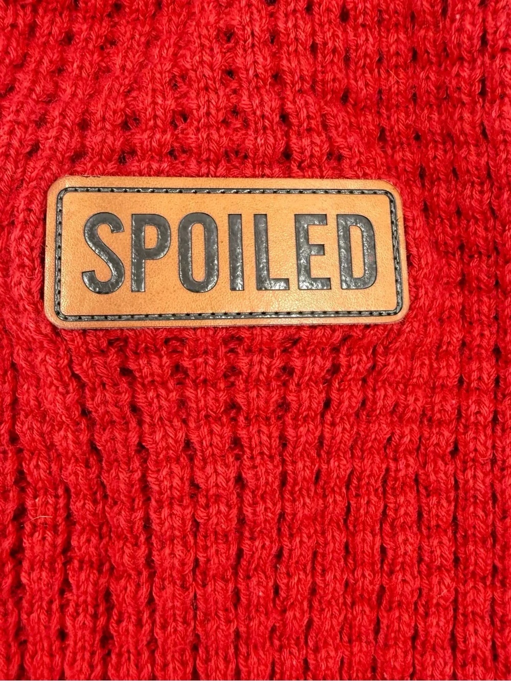Vibrant Life Spoiled Red Knit Pet Sweater Size Medium (MSC0001)